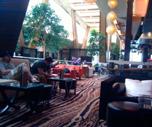 the aria lobby and lounge
