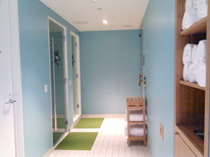 photo of the steam shower and sauna area at bliss spa hollywood