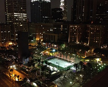 pershing square at night