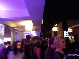 the entrance to the primary wave party at sls hotel grammy weekend 2012