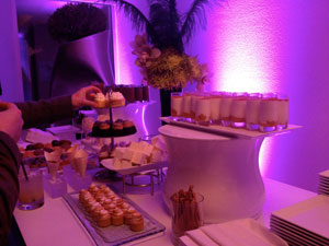 the dessert table at the primary wave party at the sls hotel grammy weekend 2012