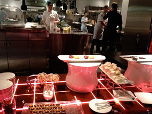 dessert station at the primary wave party at sls hotel grammy weekend 2012