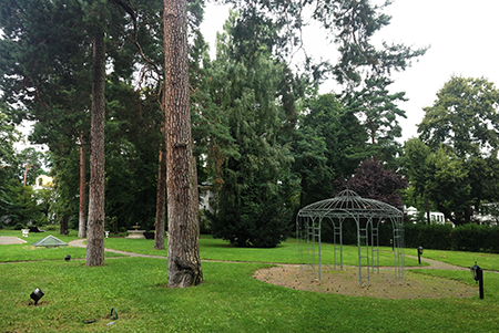 the schlosshotel im grunewald berlin grounds and gazebo