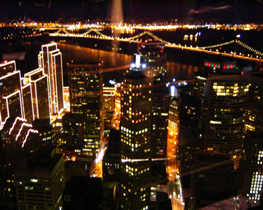 san francisco night skyline