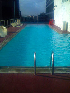 the standard downtown la rooftop pool