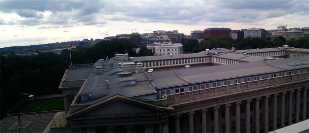 w hotel washington d.c. view from p.o.v. rooftop lounge during the day